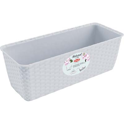 Cassetta + Riserva Natural Stefanplast - Pp Rattan Bianco Cm 40X16 H.Cm 13- 4 Pezzi
