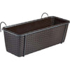Cassetta + Riserva +Balconiera Natural Stefanplast Pp Rattan Moka Cm 50X18 H.Cm 16