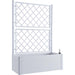 Fioriera + Grigliato Natural Deluxe Stefanplast - Pp Rattan Bianco Cm 100X43 H.Cm 142