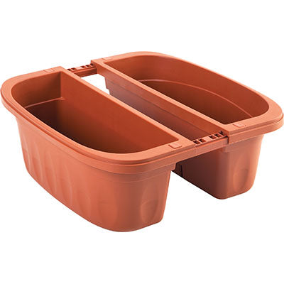 Fioriera Doppia Klunia Bama Pp Terracotta Cm 40X19,8 H.Cm 18,5