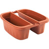 Fioriera Doppia Klunia Bama Pp Terracotta Cm 40X19,8 H.Cm 18,5