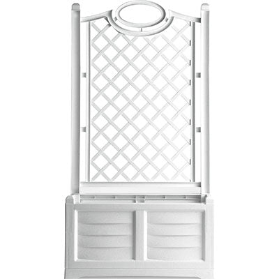 Fioriera + Grigliato Separe Bama - Pp Bianco Cm 80X42,5 H.Cm 150