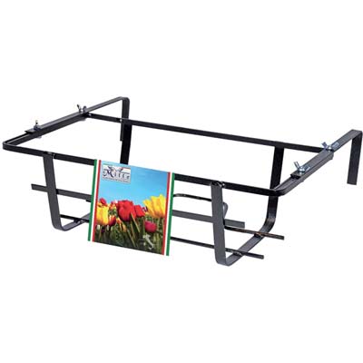 Balconiera Tulipano Regolabile - Ferro Battuto Vern Nero Cm 60X22 H.Cm 15- 5 Pezzi