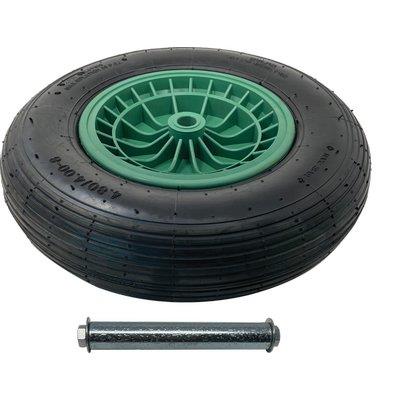 Ruota Pneum Carriola Garden Bigtwo Primula Hand 4.00X8 Disco Pp Asse Mm 20X128 + Pfu
