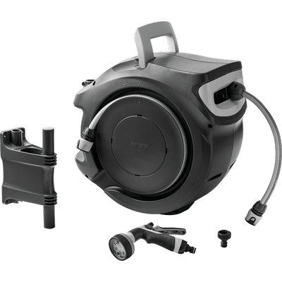 Avvolgitubo Irrigazione Kit Rewall Globo Gf Plastica +Tubo 1/2 Mt 20 +Raccordi+Pistola