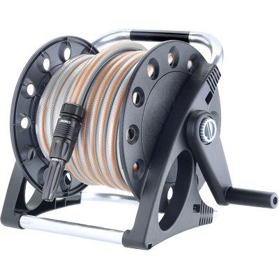 Avvolgitubo Irrigazione Aquapony Kit Claber Acciaio/Abs Tubo 1/2 Mt 15 + Raccordi + Lancia