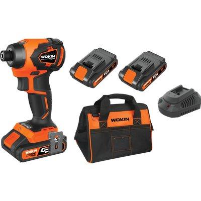 Avvitatore Impulsi Batteria Gp20V 620222 Wokin Volt 20X2 Ah 2,0 Brushless + Borsa