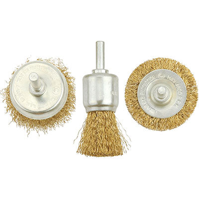 Spazzole Acciaio A Pennello + Gambo 771603 Wokin - Mm 25/50/50 G.Mm 6 Cf=Pz 3- 5 Confezioni