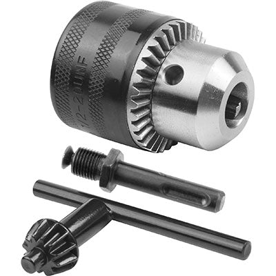 Mandrino A Cremagliera + Sds Plus 789511 Wokin - 1/2Fxmm 20 X Punte Mm 1,5/13 +Chiave- 2 Pezzi