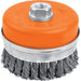 Spazzola Acciaio Ritorto A Tazza + Fil 7702 Wokin - Mm 75 F.M14 770203- 2 Pezzi