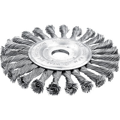 Spazzola Acciaio Ritorto + Foro 7706 Wokin - Mm 150 F.Mm 22,2 770606- 2 Pezzi