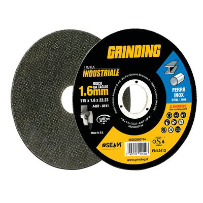 Disco Abrasivo Taglio Ferro Piano Industrial - Mm 115X22,2 H.Mm 1,6- 80 Pezzi