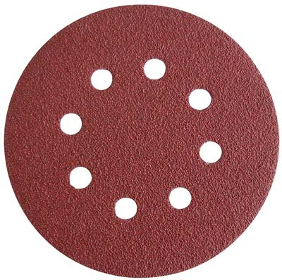 Disco Abrasivo Fibrato Velcrato 8 Fori Imperial - Mm 125X22,2 Grana 80 Cf=Pz 6- 6 Confezioni