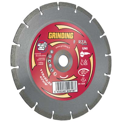Disco Diamantato A Settore Forza - Mm 115X22,2 H.Mm 2,0- 2 Pezzi