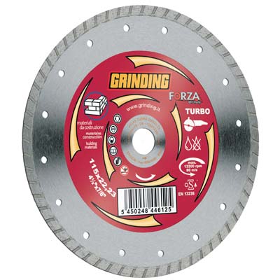 Disco Diamantato A Corona Zigrinata Forza Mm 115X22,2 H.Mm 2,2