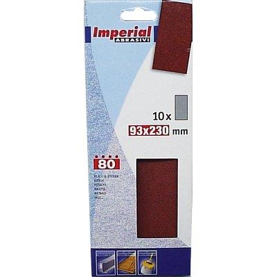 Carta Abrasiva A Fogli Imperial - Grana 80 Mm 93X230 Cf=Pz 10- 4 Confezioni