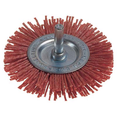 Spazzola Fibra Circolare + Gambo Pg 497.10 Mm 75 Grana 150 G.Mm 6