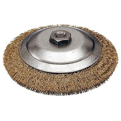 Spazzola Acciaio Conica + Filetto Cebo - Mm 90 F.M14- 2 Pezzi