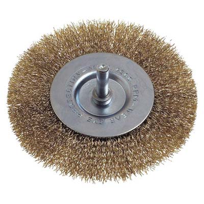 Spazzola Acciaio Circolare + Gambo Pg - 468.50 Mm 40 G.Mm 6X25- 5 Pezzi