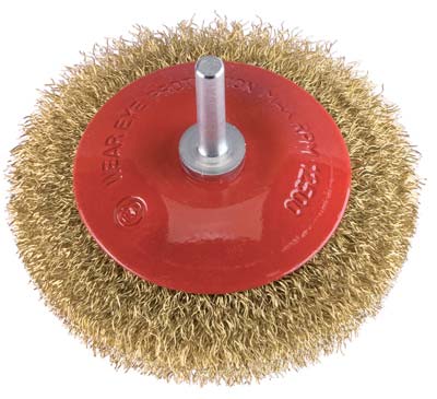 Spazzola Acciaio Conica + Gambo 466.00 Pg - Mm 90 G.Mm 6X25- 2 Pezzi