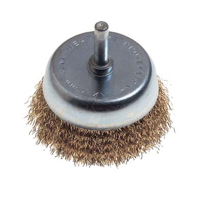 Spazzola Acciaio A Tazza + Gambo Pg - 480.00 Mm 50 G.Mm 6X25- 5 Pezzi