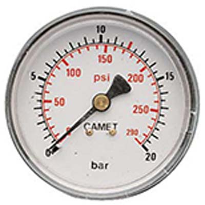 Manometro Ac Posteriore Ani - Attacco Posteriore 1/4M Bar 0/13- 2 Pezzi