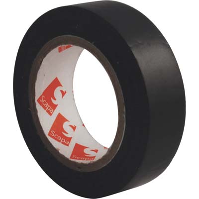 Nastro Pvc Isolante Scapa - Nero Mm 15 Ml 25- 12 Pezzi