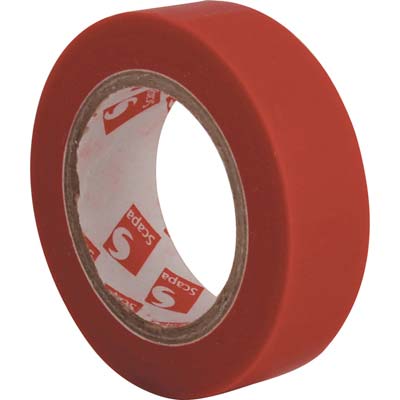 Nastro Pvc Isolante Scapa - Rosso Mm 19 Ml 25- 10 Pezzi
