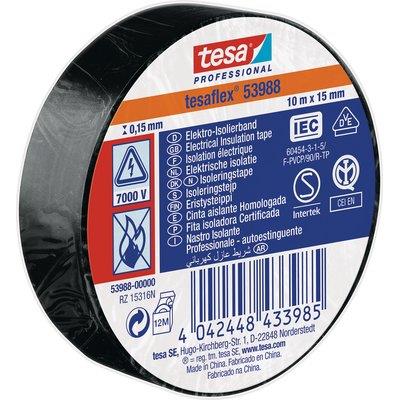 Nastro Pvc Isolante Imq Tesa - Nero Mm 15 Ml 10- 20 Pezzi