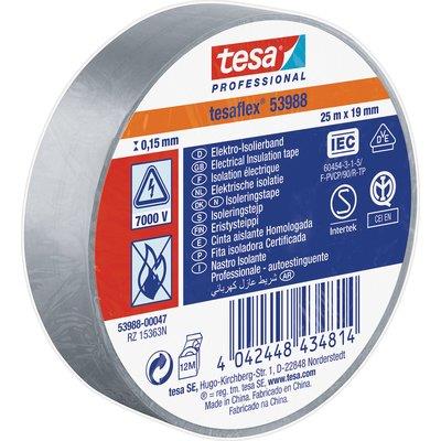 Nastro Pvc Isolante Imq Tesa - Grigio Mm 19 Ml 25- 10 Pezzi