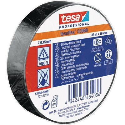Nastro Pvc Isolante Imq Tesa - Nero Mm 19 Ml 33- 10 Pezzi