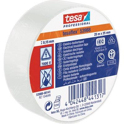Nastro Pvc Isolante Imq Tesa - Bianco Mm 25 Ml 25- 10 Pezzi