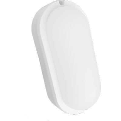Plafoniera Led Eco Easy Ovale Century Bianca Volt 230 W 18 Nat Ln 1055 Ip64