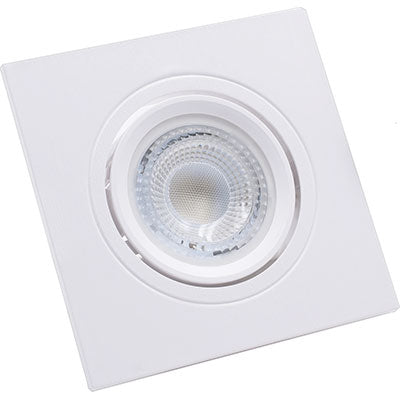 Faretto Incasso Quadrato Kliss Century - Bianco Mm 93X93 Orientabile- 5 Pezzi