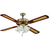 Ventilatore Da Soffitto Country Effe Noce Volt 230 Watt 70 Cm 130 Vel 3 + 4 Luci + Inv
