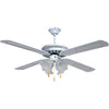 Ventilatore Da Soffitto Country Effe Bianco Volt 230 Watt 70 Cm 130 Vel 3 +4 Luci + Inv