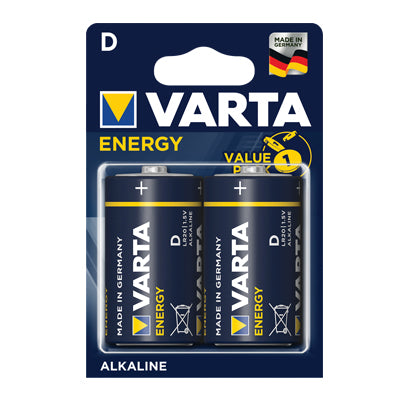 Pila Torcia D Energy Varta - Alcalina Volt 1,5 Cf=Pz 2- 10 Confezioni