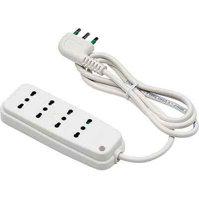 Multipresa Bipasso Retail Fme - Bianco Posti 4 2P+T 16A N°Xmmq 3X10 Mt 15- 2 Pezzi