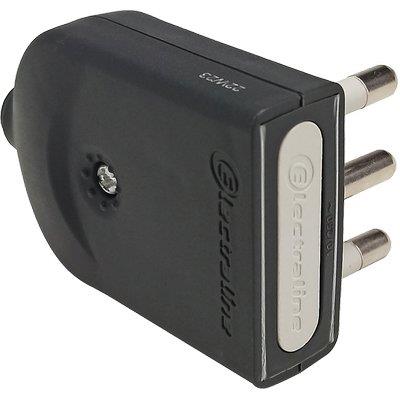 Spina Mobile Orientabile Electraline - Nero 2P+T 16A- 25 Pezzi