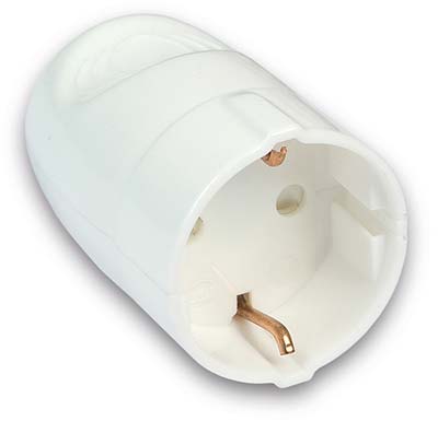 Presa Mobile Schuko Garanti - Bianco 2P+T 16A- 10 Pezzi