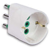 Adattatore Schuko Garanti - Bianco 2P+T 16A- 10 Pezzi