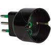 Adattatore Schuko Garanti - Nero 2P+T 10A- 10 Pezzi