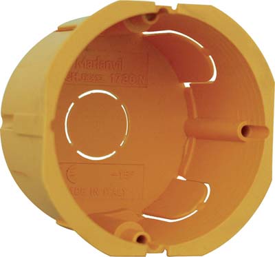 Scatola Tonda Incasso Marlanvil - Pp Giallo Mm 65- 30 Pezzi