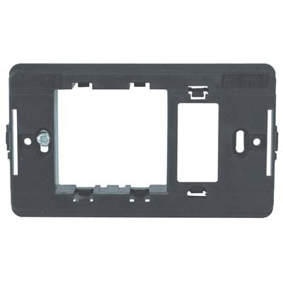 Supporto Frutti Venus Marlanvil - Pc Nero Posti 1+Schuko- 10 Pezzi