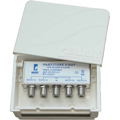 Partitore Tv Sat Esterno Ingresso 1 Uscite 4+Cc