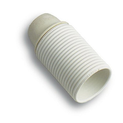 Portalampada Camicia Filettata - Bakelite Bianco E27 M10X1- 25 Pezzi