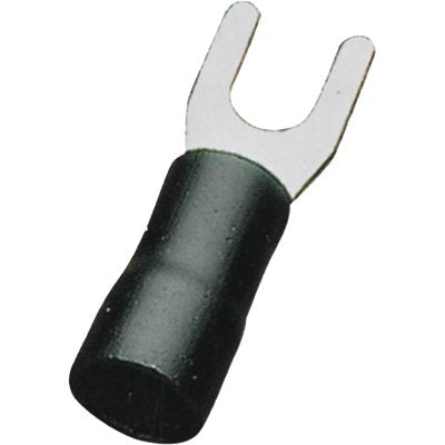 Terminale A Forcella A Stringere - Nero X Cavo Mmq 1,5/2,5 Foro Mm 6,3 Cf=Pz 20- 12 Confezioni