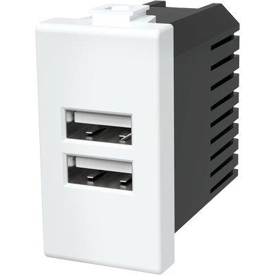 Presa Usb Abm - Bianco 2 Prese Usb Volt 5 A 2.4- 2 Pezzi