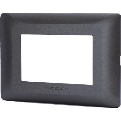 Placca Coprifrutti Abm - Nero Posti 3 Mm 120X85- 8 Pezzi