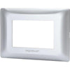 Placca Coprifrutti Abm - Argento Posti 3 Mm 120X85- 8 Pezzi